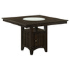 Uric Counter Height Dining Table w Wine Storage | 4 Chairs | Brown