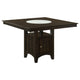 Uric Counter Height Dining Table w Wine Storage | 4 Chairs | Brown