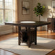 Uric Counter Height Dining Table w Wine Storage | 4 Chairs | Brown