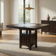 Uric Counter Height Dining Table w Wine Storage | 8 Chairs | Brown