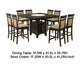 Uric Counter Height Dining Table w Wine Storage | 8 Chairs | Brown | Tan BM337921