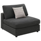 Serena 4pc Modular Sectional Sofa | 4 Accent Pillows | Gray Jacquard BM337935