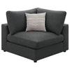 Serena 4pc Modular Sectional Sofa | 4 Accent Pillows | Gray Jacquard BM337935