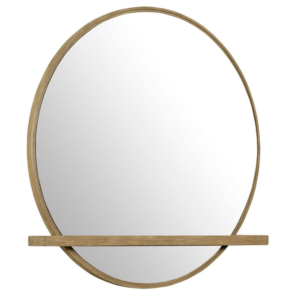 Fij Oval Dresser Mirror | Sand Wash Wood | Felt-Lined Tray | 38"