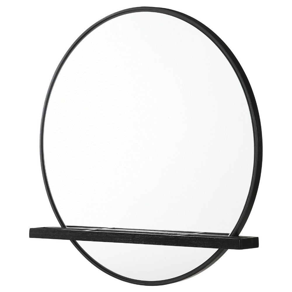 Fij Oval Dresser Mirror | Black Wood Frame | Felt-lined Tray | 38’’ BM337940