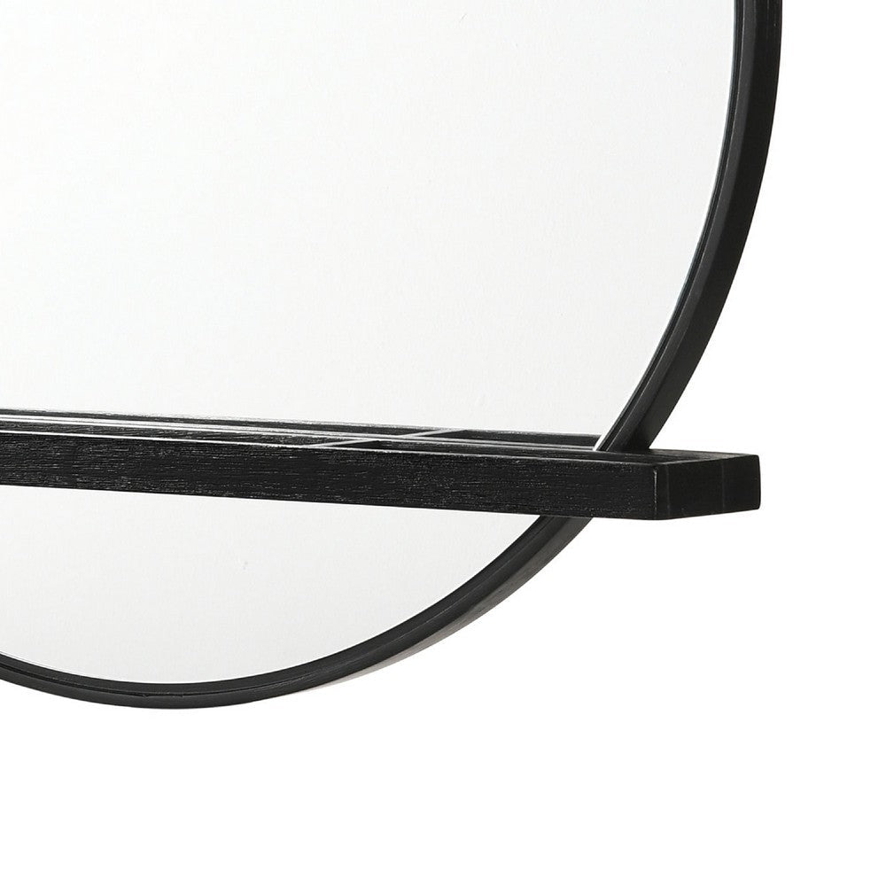 Fij Oval Dresser Mirror | Black Wood Frame | Felt-lined Tray | 38’’ BM337940