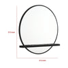 Fij Oval Dresser Mirror | Black Wood Frame | Felt-lined Tray | 38’’ BM337940