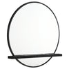 Fij Oval Dresser Mirror | Black Wood Frame | Felt-lined Tray | 38"