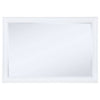 Heo Dresser Mirror | Landscape White Wood Frame | Beveled Glass | 36’’ BM337941