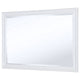 Heo Dresser Mirror | Landscape White Wood Frame | Beveled Glass | 36’’ BM337941