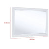 Heo Dresser Mirror | Landscape White Wood Frame | Beveled Glass | 36’’ BM337941