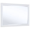 Heo Dresser Mirror | Landscape White Wood Frame | Beveled Glass | 36"