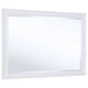 Heo Dresser Mirror | Landscape White Wood Frame | Beveled Glass | 36"