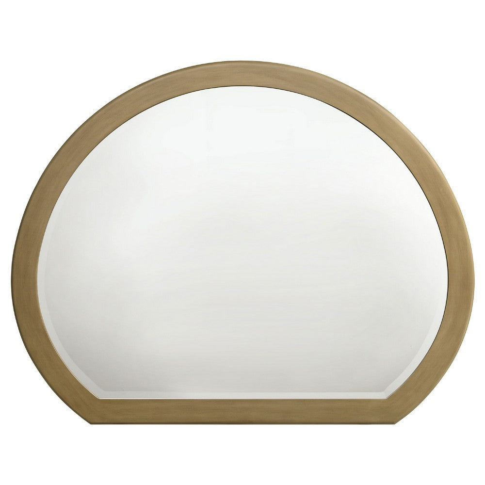 Heon Dresser Mirror | Natural Brown Wood | Subtle Rounded Shape | 38’’ BM337948
