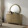 Heon Dresser Mirror | Natural Brown Wood | Subtle Rounded Shape | 38"