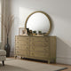 Heon Dresser Mirror | Natural Brown Wood | Subtle Rounded Shape | 38"