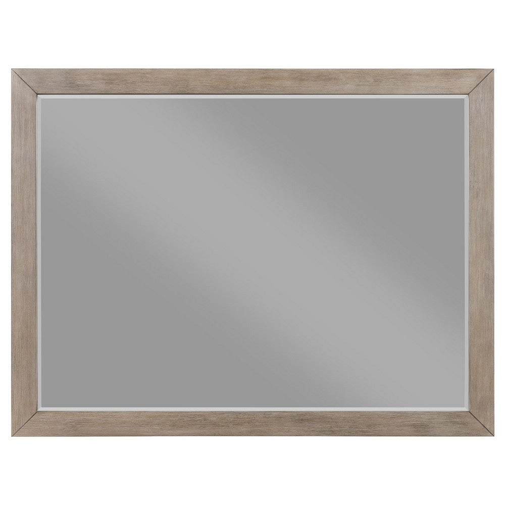 Keno Dresser Mirror | Sturdy Barley Brown Wood Frame | 33’’ BM337949