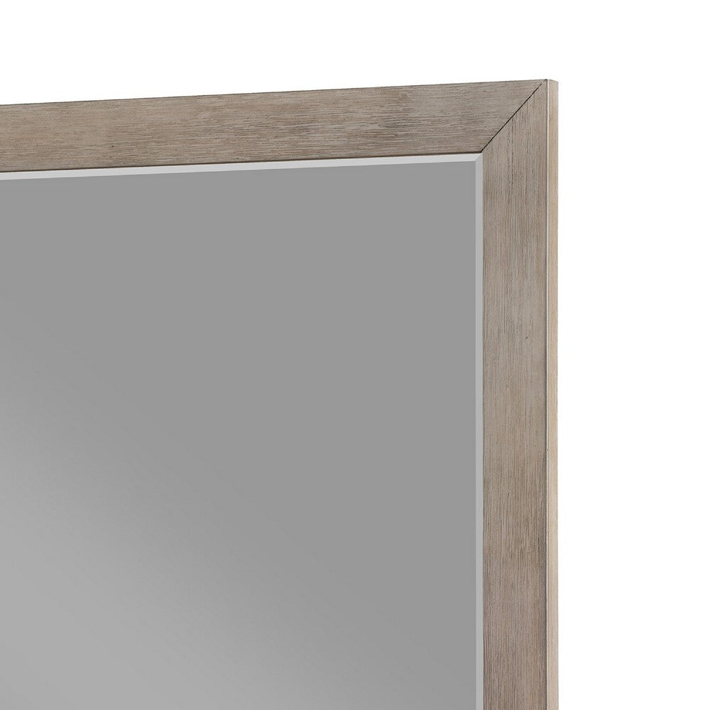 Keno Dresser Mirror | Sturdy Barley Brown Wood Frame | 33’’ BM337949