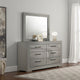 Ivon Dresser Mirror | Gray High Gloss Finish | Rectangular 37"