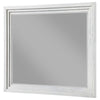 Leva Dresser Mirror | Distressed White Wood | Beveled Glass | 38’’ BM337952