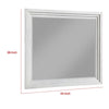 Leva Dresser Mirror | Distressed White Wood | Beveled Glass | 38’’ BM337952