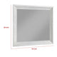 Leva Dresser Mirror | Distressed White Wood | Beveled Glass | 38’’ BM337952