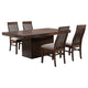 Brar Extendable Dining Table Set with 4 Chairs | Brown Solid Base