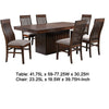 Brar Extendable Dining Table Set with 6 Chairs | Brown Solid Base BM337960