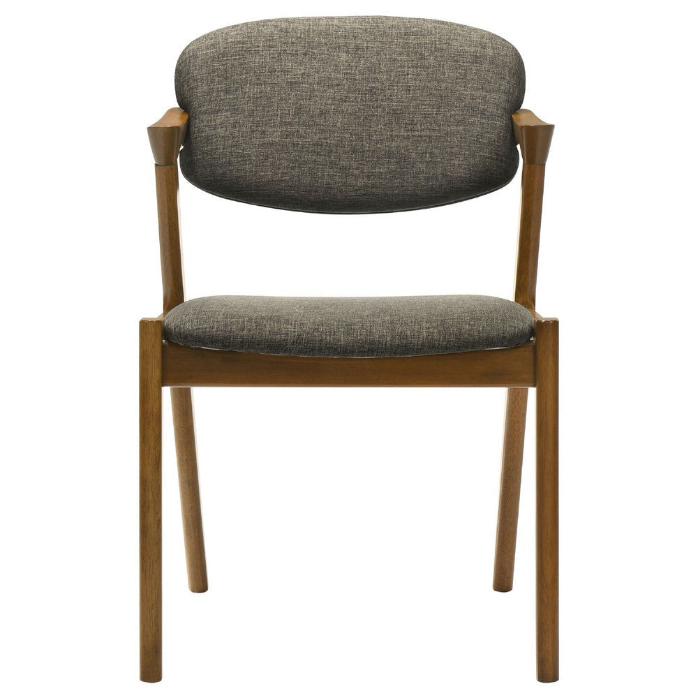 Lery 5pc Dining Table & 4 Chair Set | Gray & Walnut Brown BM337963