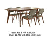 Lery 5pc Dining Table & 4 Chair Set | Gray & Walnut Brown BM337963