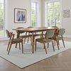 Lery 7pc Dining Table & 6 Chair Set | Gray & Walnut Brown