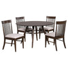 Eve 5pc Dining Table & 4 Chair Set | Spindle Back | Walnut Brown