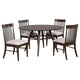Eve 5pc Dining Table & 4 Chair Set | Spindle Back | Walnut Brown