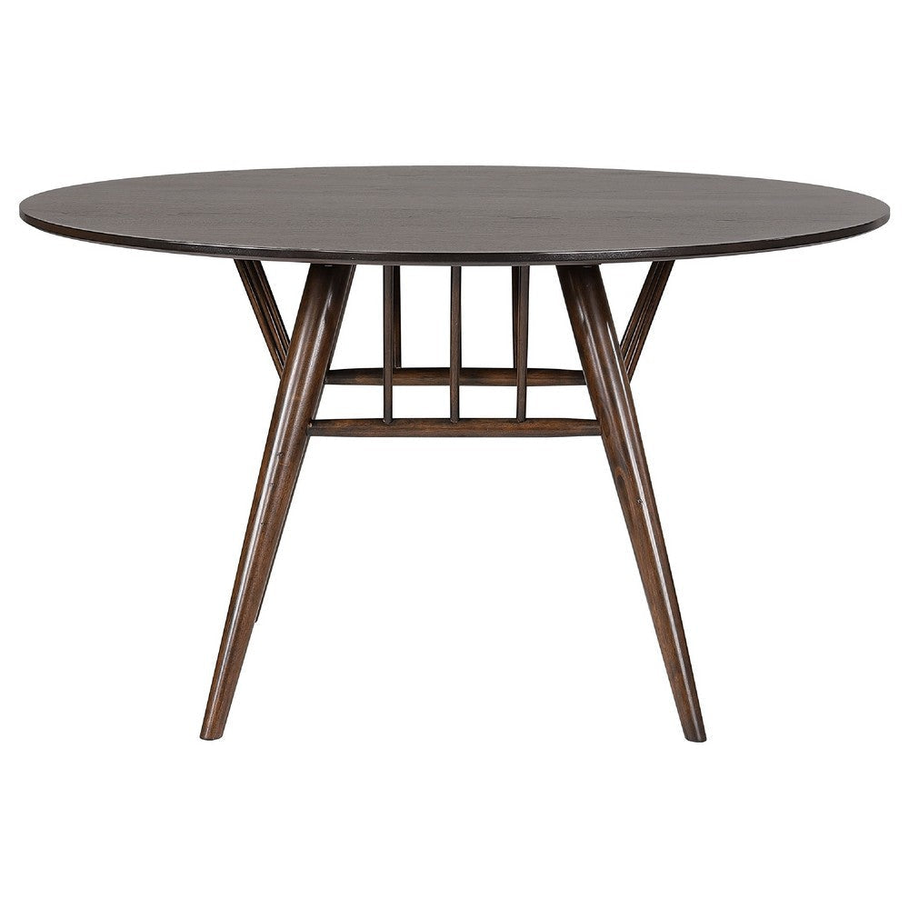 Eve 5pc Dining Table & 4 Chair Set | Spindle Back | Walnut Brown BM337965