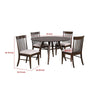 Eve 5pc Dining Table & 4 Chair Set | Spindle Back | Walnut Brown BM337965