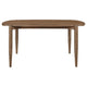 Dora Dining Table and 4 Chairs Set | Curved Scandinavian Walnut Brown BM337966