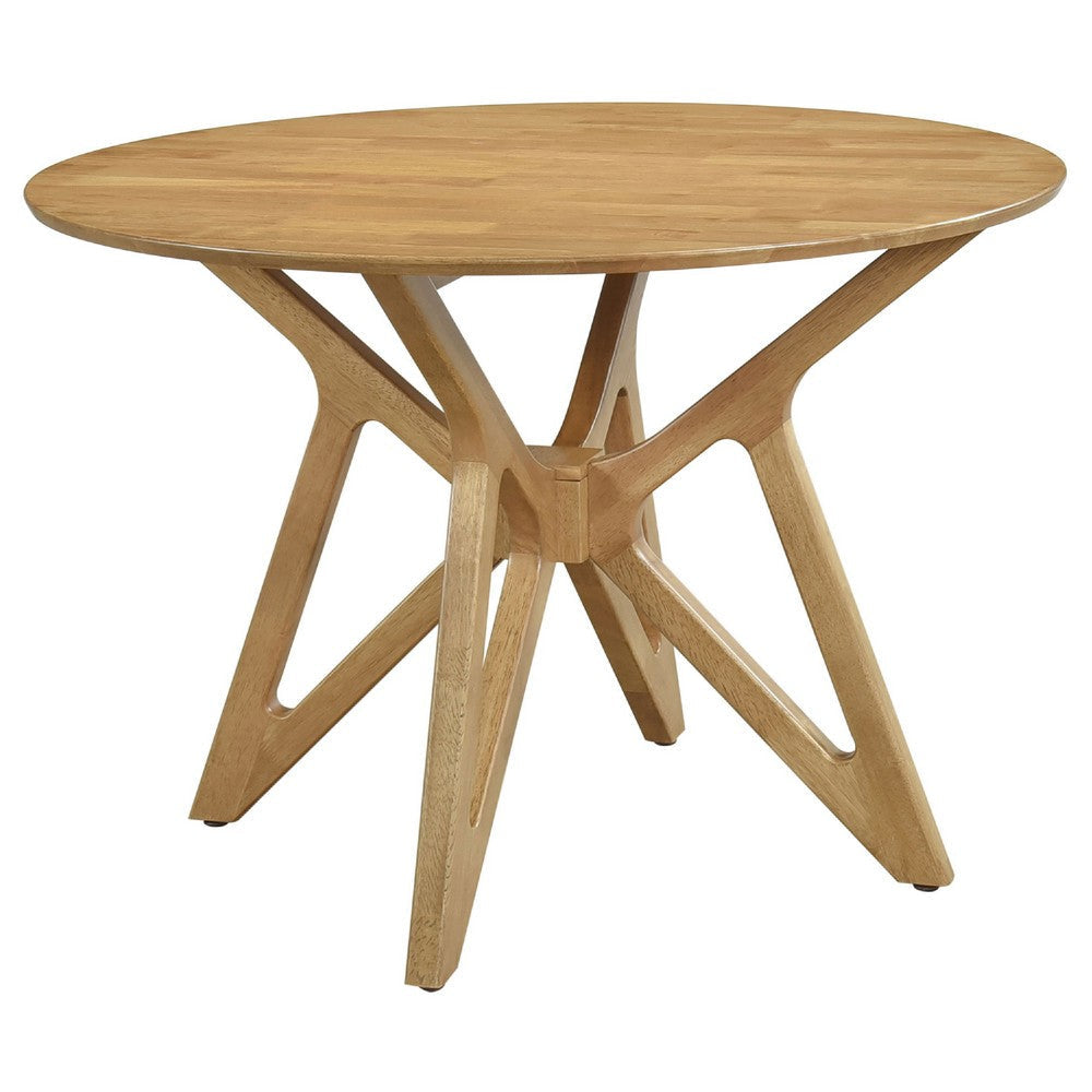 Evans 5pc Dining Table 4 Chair Set | Angled Base Light Walnut Brown BM337968