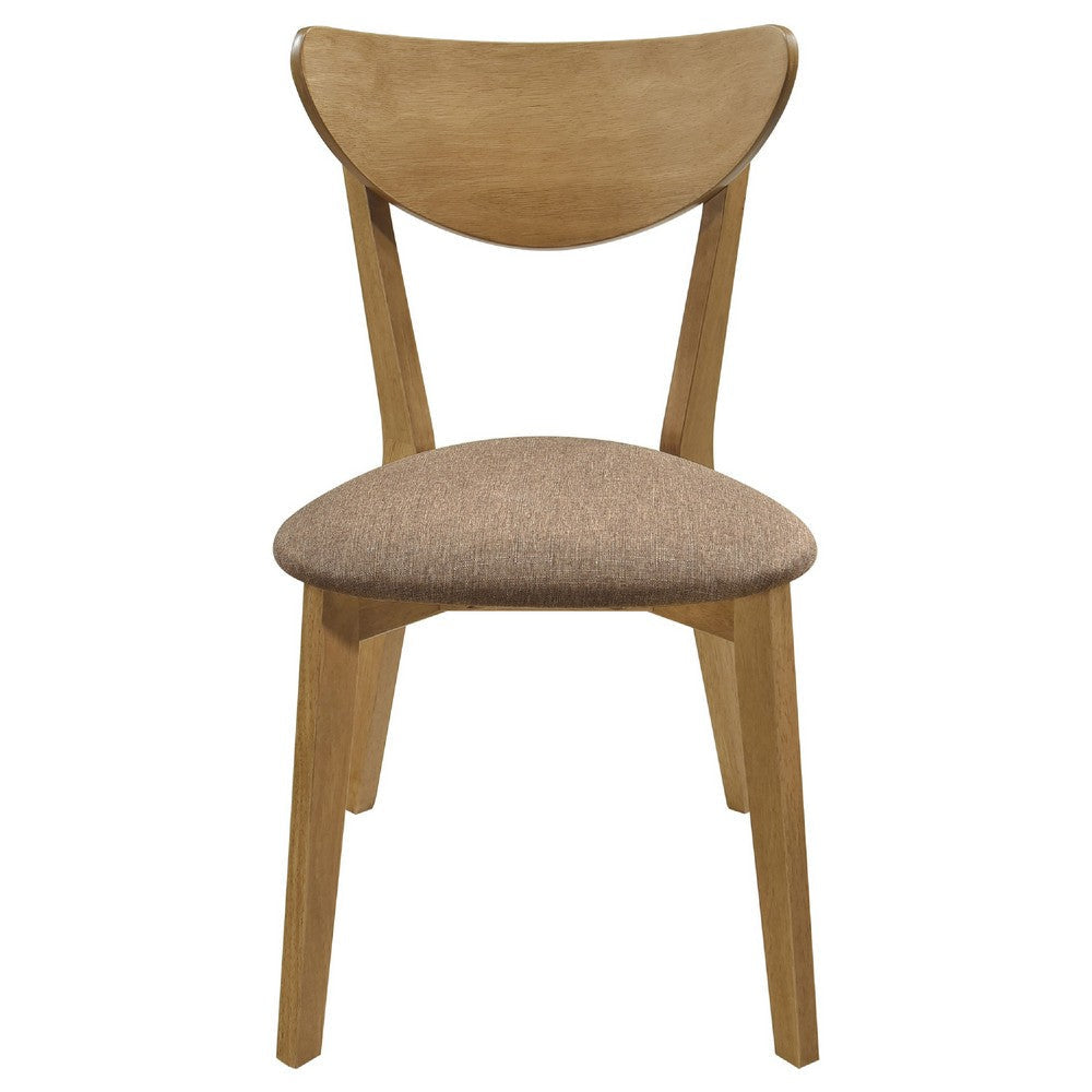 Evans 5pc Dining Table 4 Chair Set | Angled Base Light Walnut Brown BM337968
