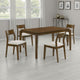 Montena 5pc Dining Table & 4 Chair Set | Beige | Dark Brown