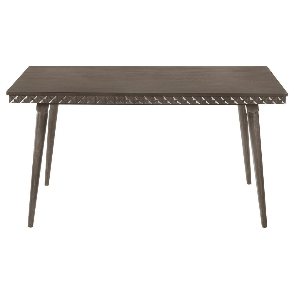 Nolan 5pc Dining Table & 4 Chair Set | Walnut Brown Molded Trim BM337972