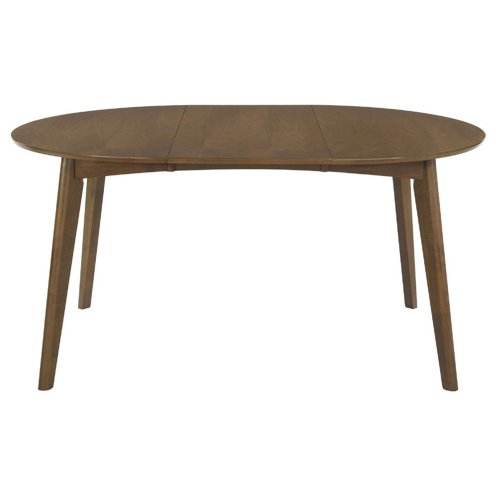 Josy Extendable Dining Table n 4 Chair Set | Brown Black Faux Leather BM337974