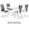Bosy 5pc Dining Table & 4 Chair Set | White Gloss | Faux Leather BM337975