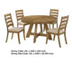Danie 5pc Round Dining Table Set | Oak Brown Hardwood | 4 Beige Chairs BM337977