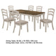 Rina 7pc Dining Table Set | Dark Brown Wood | 6 Khaki Polyester Chairs BM337979