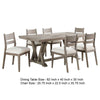 Elia 7pc Dining Table Set | Coastal Gray Hardwood | 6 Ivory White Chairs BM337987
