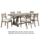 Elia 7pc Dining Table Set | Coastal Gray Hardwood | 6 Ivory White Chairs BM337987