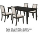 Lela 5pc Extendable Dining Table and 4 Chair Set | Black and Ivory BM338011