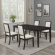 Lela 5pc Extendable Dining Table and 4 Chair Set | Black and Ivory