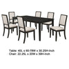 Lela 7pc Extendable Dining Table and 6 Chair Set | Black and Ivory BM338012