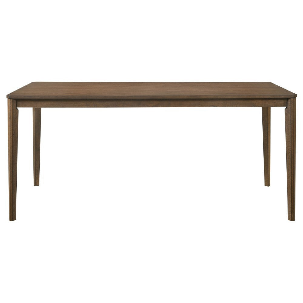 Wela 7pc Dining Table Set with 6 Latte Twill Chairs | Walnut Brown BM338014